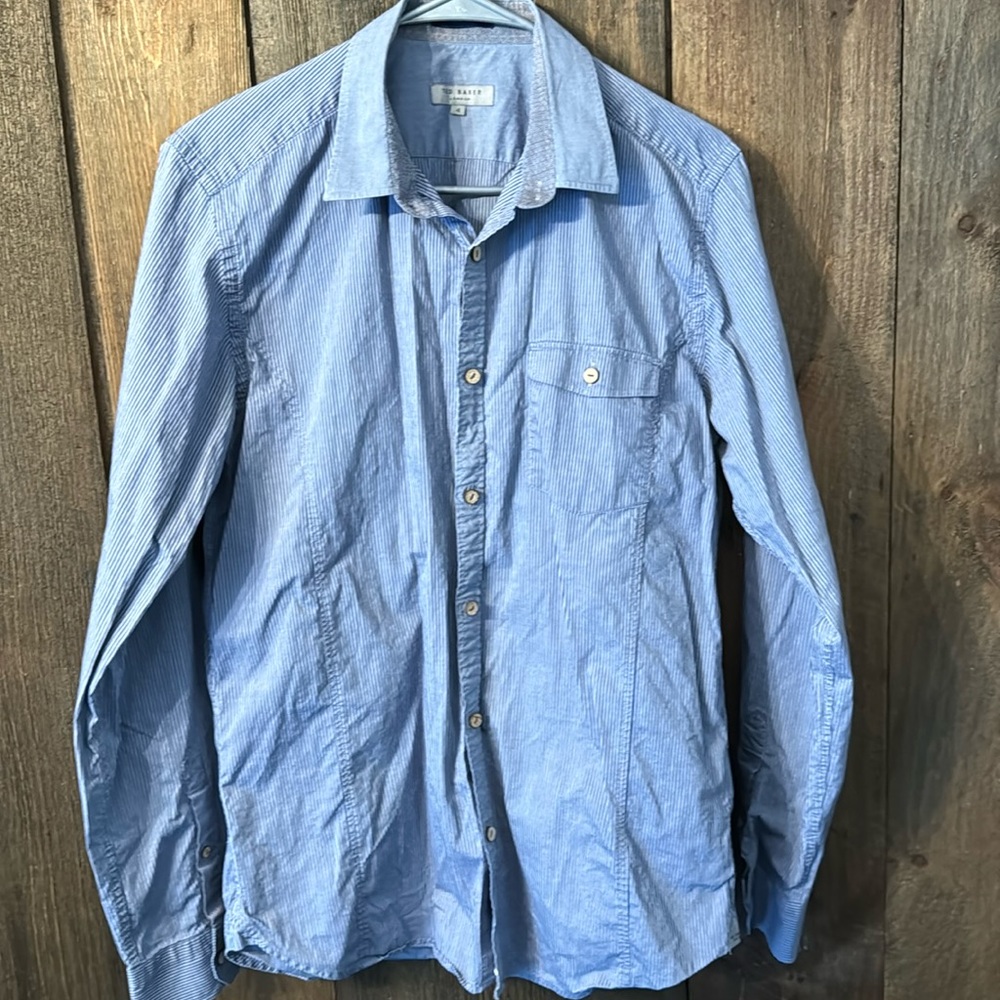 Ted Baker blue striped dress shirt
